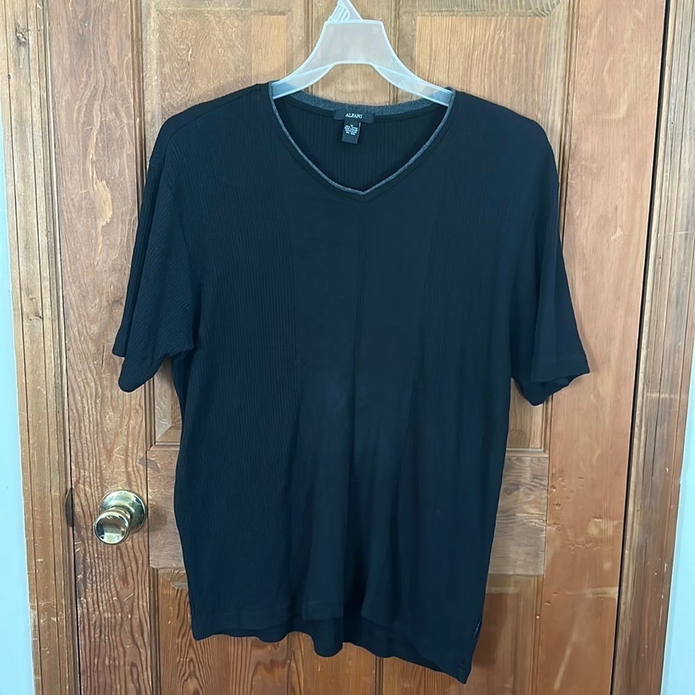 Alfani Men’s Black Textured T-Shirt Size Medium